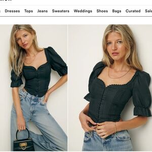 Reformation Simmie Linen Top